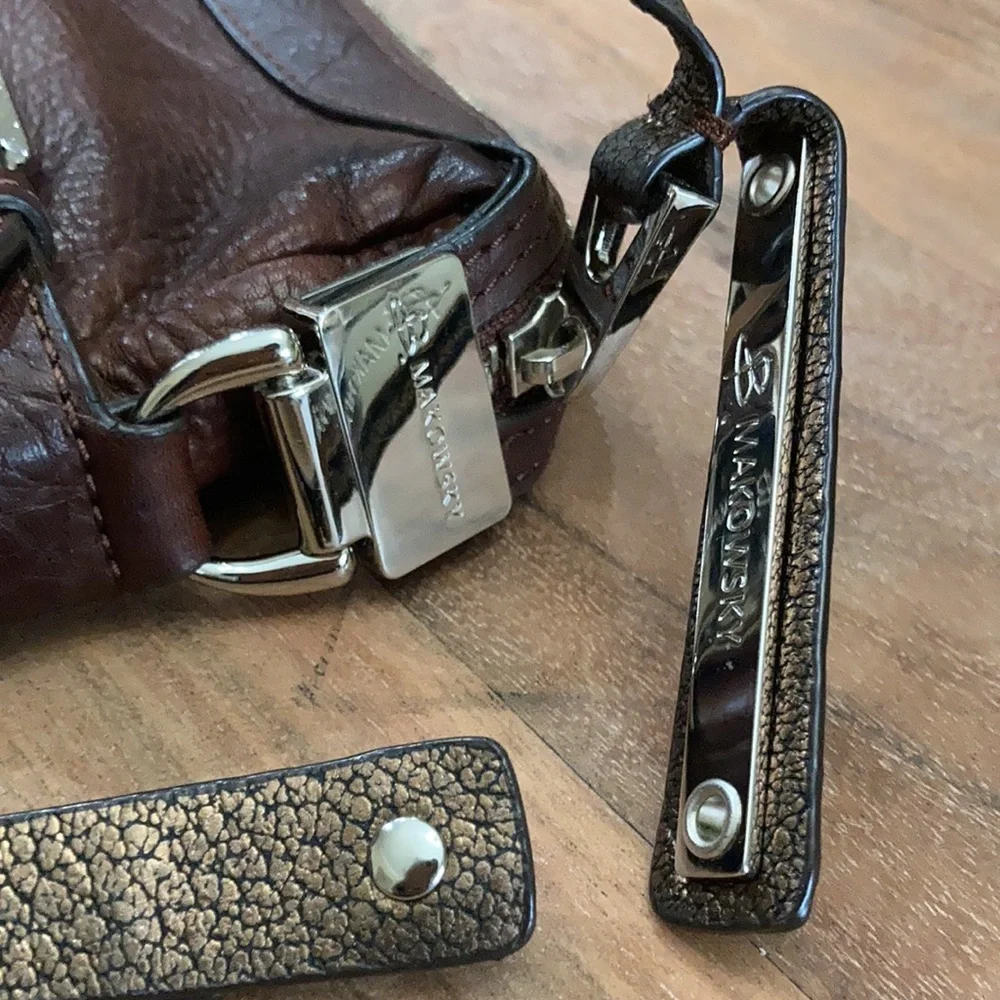 B MAKOWSKY Leather and Calf Hair HANDBAG - Picture 13 of 13